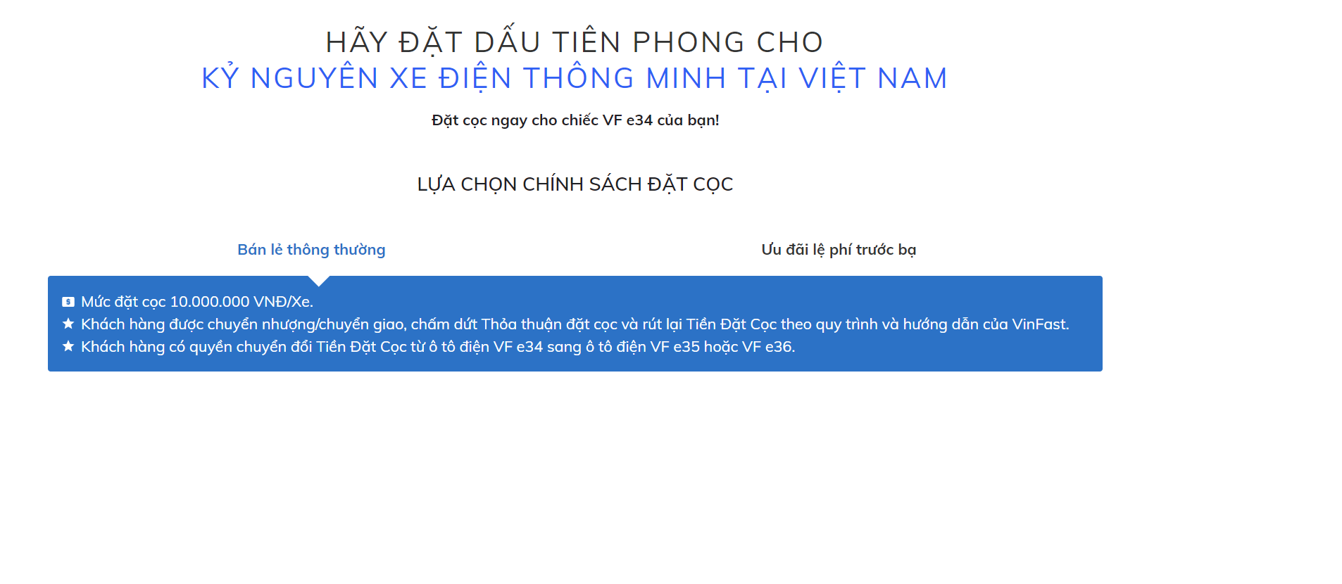 Chinh Sach Dat Coc Vfe34 Vinh Phuc